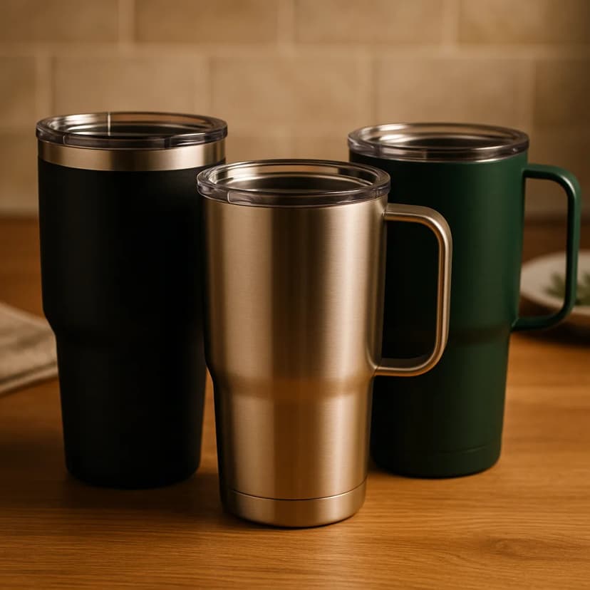 8 Insulated Tumblers with Handle: Clear Winner