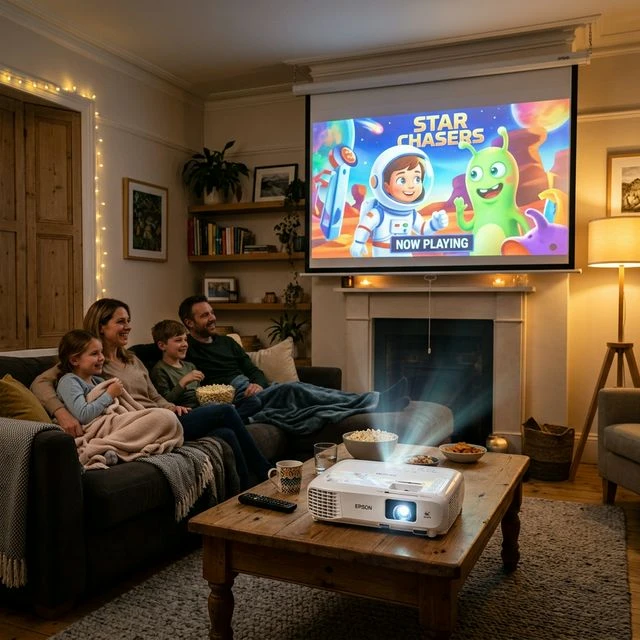 Epson Home Cinema 3800 in a living room setting