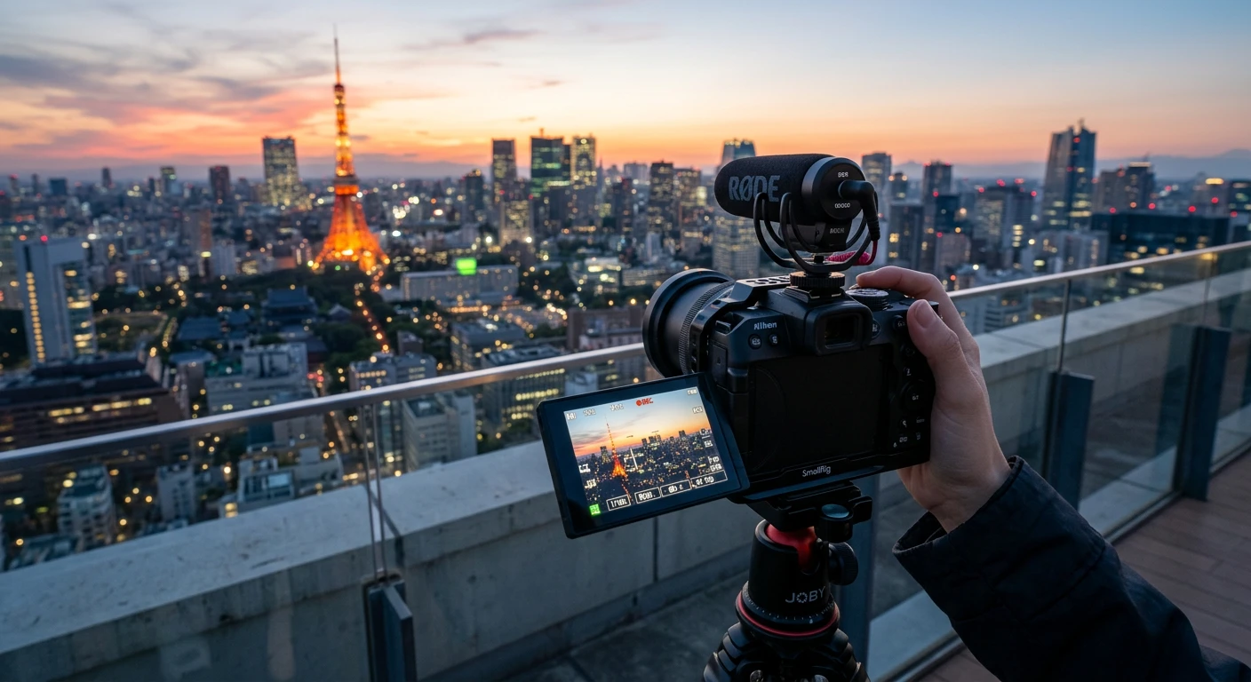 Nikon Z 30 with a scenic cityscape