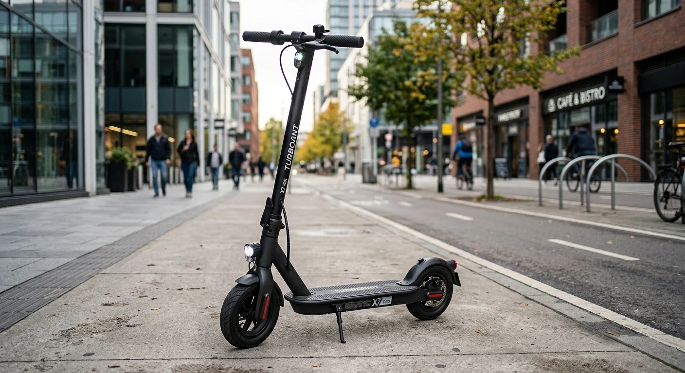 TurboAnt X7 Pro on an urban sidewalk
